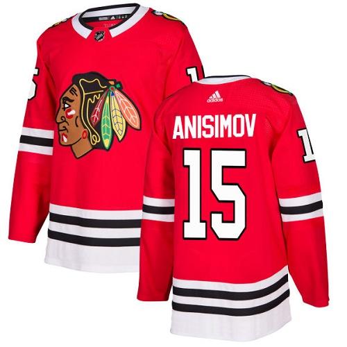 Adidas Men Chicago Blackhawks #15 Artem Anisimov Red Home Authentic Stitched NHL Jersey